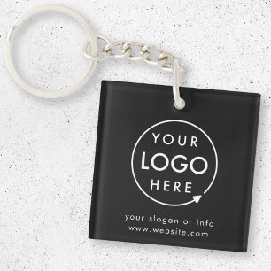 Porte-clefs Logo noir Promotional Minimum