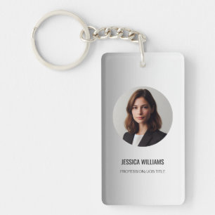 Porte-clefs Logo personnalisé Arrière - plan gris flou