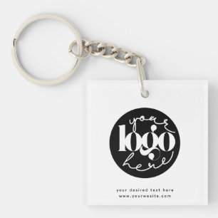 Porte-clefs Logo personnalisé d'entreprise minimaliste profess