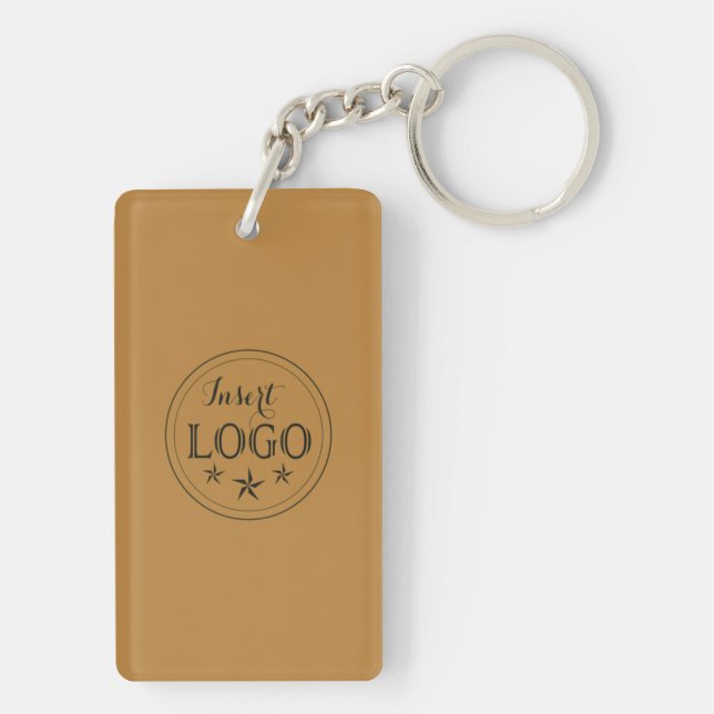 Porte-clefs Logo personnalisé et Porte - clé de rectangle de c (Dos)