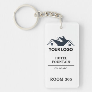 Porte-clefs Logo personnalisé floral Hôtel ou Motel