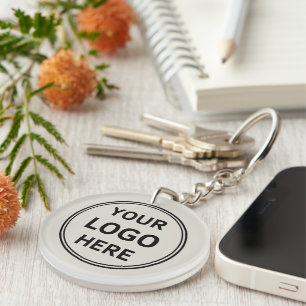 Porte-clefs Logo personnalisé Moderne Entreprise Neutre