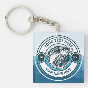 Porte-clefs Logo personnalisé pour la pêche au bass à grande b