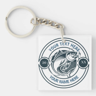 Porte-clefs Logo personnalisé pour la pêche au bass à grande b