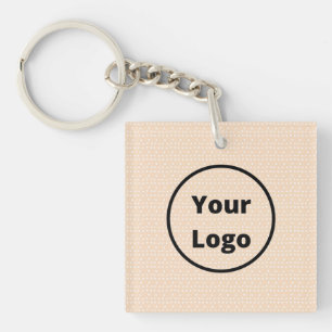 Porte-clefs Logo personnalisé sur de minuscules points blancs 