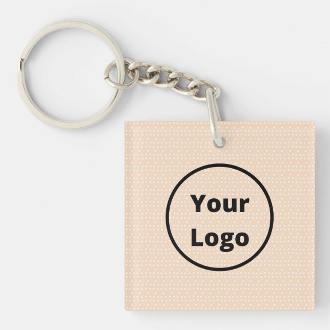 Porte-clefs Logo personnalisé sur de minuscules points blancs  (Devant)