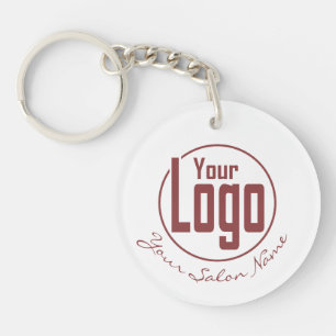 Porte-clefs Logo professionnel blanc et topaz Code QR