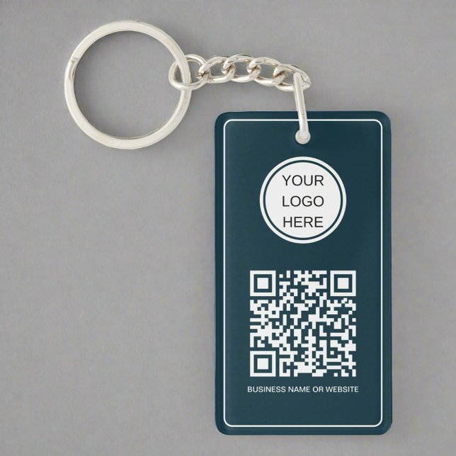 Porte-clefs Logo professionnel Swag QR Code Marine Bleu (Créateur téléchargé)