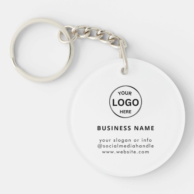 Porte-clefs Logo Qr Code Business Moderne Simple Acrylique (Devant)