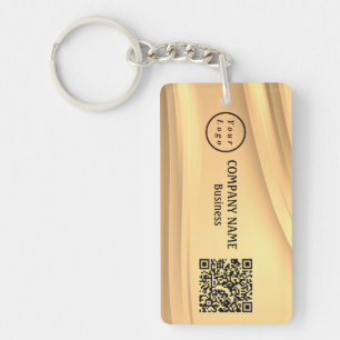 Porte-clefs Logo QR Code Minimaliste Moderne Professionnel
