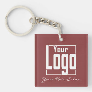 Porte-clefs Logo Topaz & Blanc moderne Code QR
