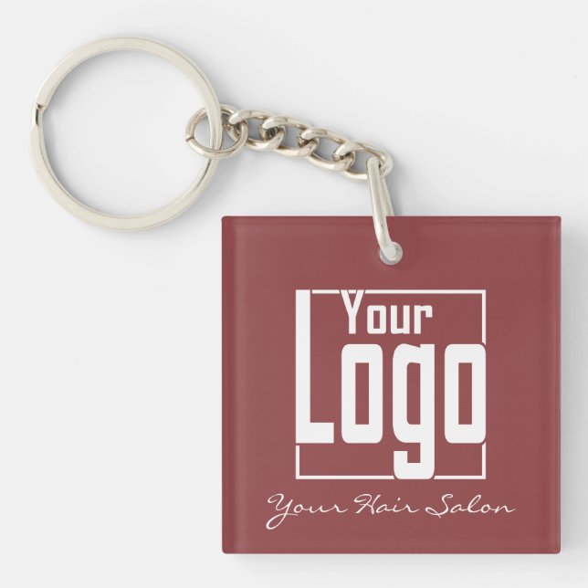 Porte-clefs Logo Topaz & Blanc moderne Code QR (Devant)