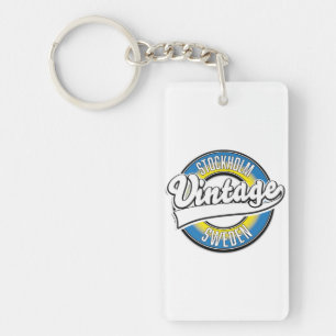 Porte-clefs Logo vintage de Stockholm Suède