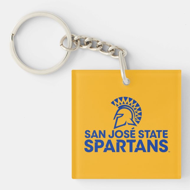 Porte-clefs Logo Wordmark de Spartans d'état de San Jose (Devant)