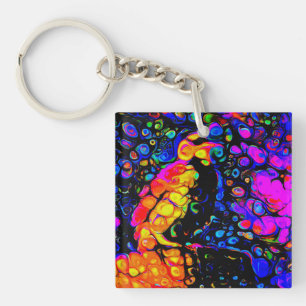 Porte-clefs L'Oiseau Solitaire 4 : Style Art Liquide