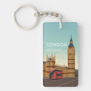 Porte-clefs Londres Angleterre Big Ben Porte - clé Vintage voy