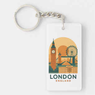 Porte-clefs Londres Angleterre Voyage Vintage   Rétro 