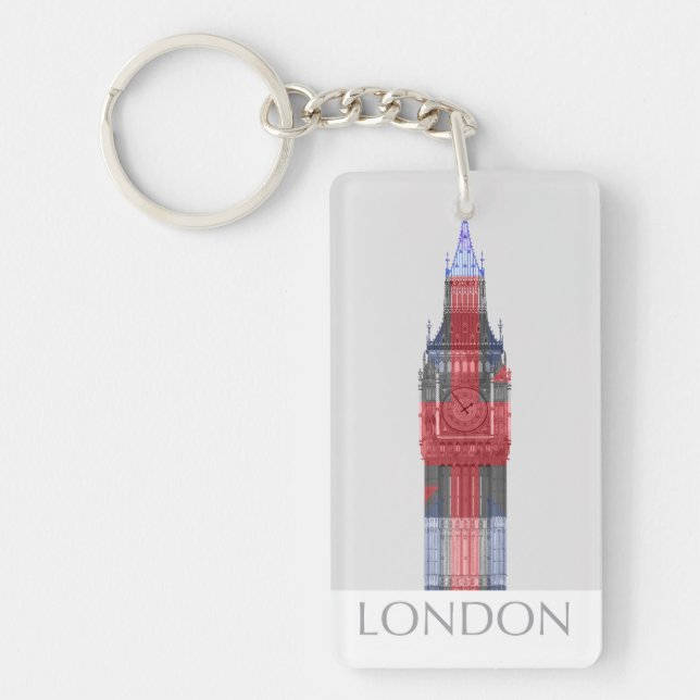 Porte-clefs Londres Big Ben Union Jack (Devant)