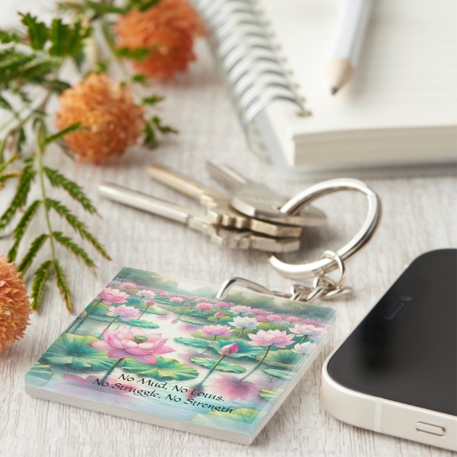 Porte-clefs Lotus Flowers & Citation (Devant Droit)
