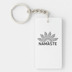Porte-clefs lotus yoga mandala fleur namaste