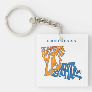 Porte-clefs Louisiane surnom Word Art