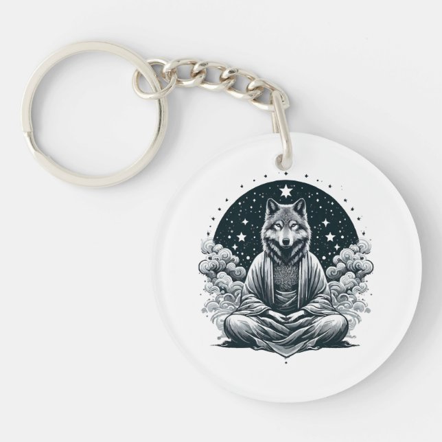 Porte-clefs Loup conscient (Devant)