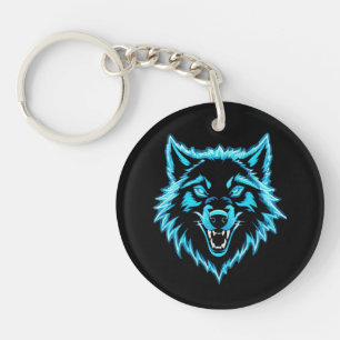 Porte-clefs Loup Néon
