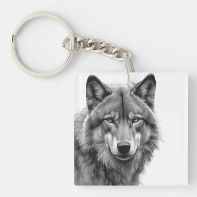 Porte-clefs Loup solitaire masculin de Sigma (Devant)