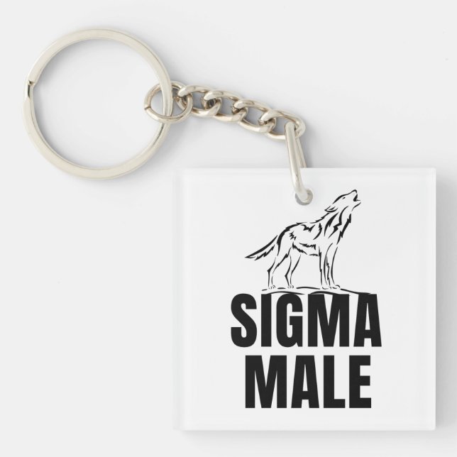 Porte-clefs Loup solitaire masculin de Sigma (Devant)
