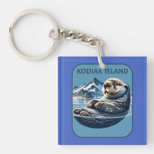 Porte-clefs Loupe de mer de l'île Kodiak Alaska