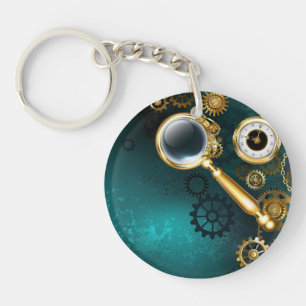 Porte-clefs Loupe en style Steampunk