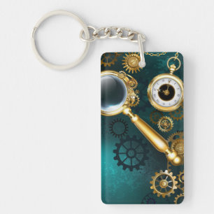 Porte-clefs Loupe en style Steampunk