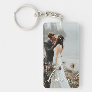 Porte-clefs LOVE CALLIGRAPHIE Script Typographie Mariage super