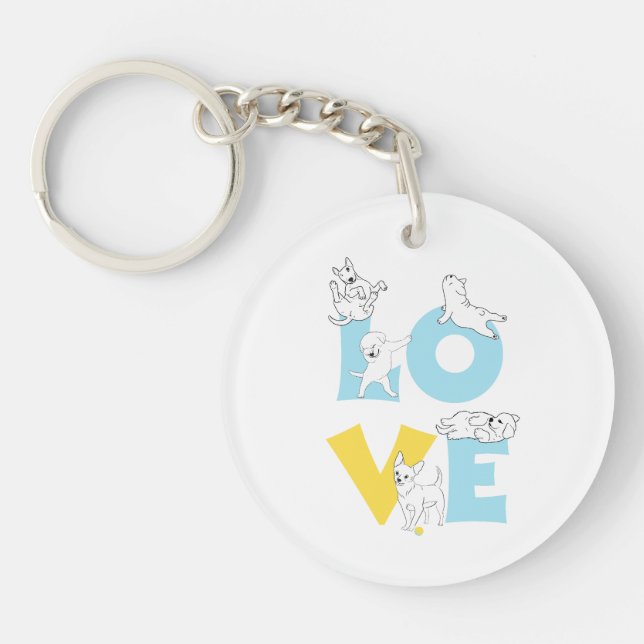 Porte-clefs love dog (Devant)