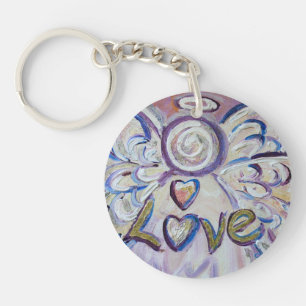Porte-clefs Love Guardian Angel Word Porte - clé personnalisé