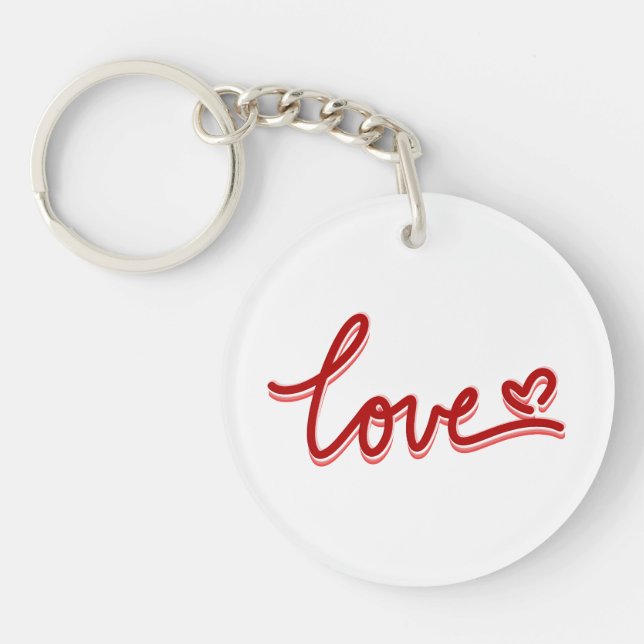 Porte-clefs Love Heart Saint-Valentin (Devant)