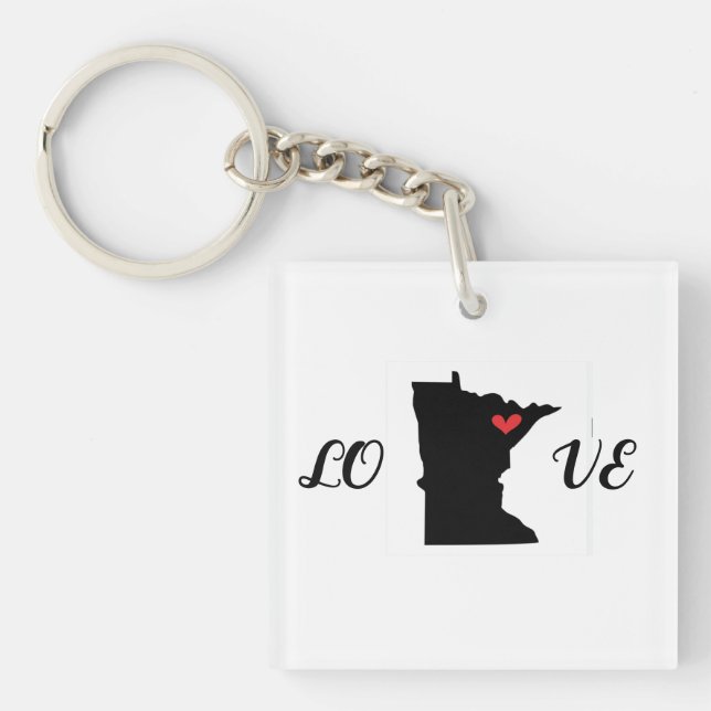 Porte-clefs Love Minnesota Porte - clé acrylique (Devant)