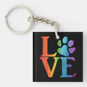 Porte-clefs Love Paw Classic Rainbow