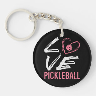 Porte-clefs Love Pickleball Coeur Pickle Ball Femmes Filles En