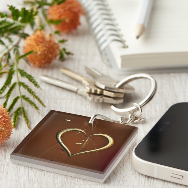 Porte-clefs Love Shards of Gold Key Ring (Devant Droit)
