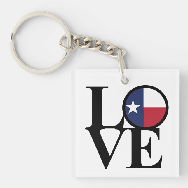Porte-clefs LOVE Texas Lone Star Porte - clé Small (Devant)