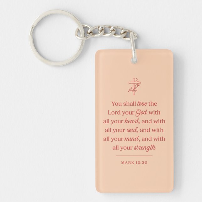 Porte-clefs Love the Lord Your God Christian (Devant)