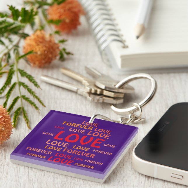 PORTE-CLEFS LOVE VALNTINE, CADEAU D'ANNIVERSAIRE, FEMME KEYC (Devant Droit)