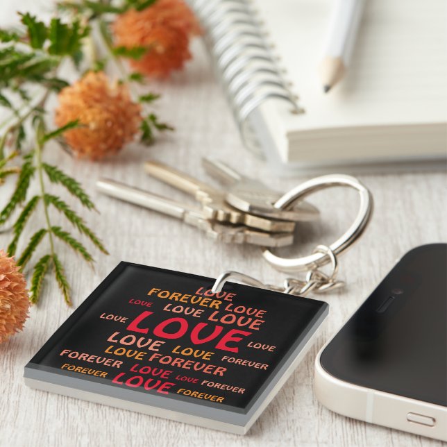 PORTE-CLEFS LOVE VALNTINE, CADEAU D'ANNIVERSAIRE, FEMME KEYC (Devant Droit)