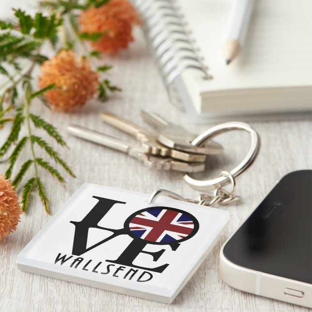 Porte-clefs LOVE Wallsend Angleterre (Devant Droit)