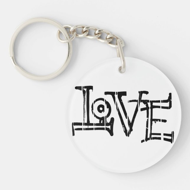 Porte-clefs Love word typography (Devant)