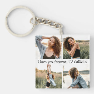 Porte-clefs Love You Romantic Sweet Photo Collage
