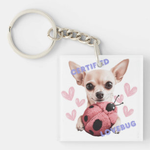 Porte-clefs Lovebug certifié - Bouton Chihuahua