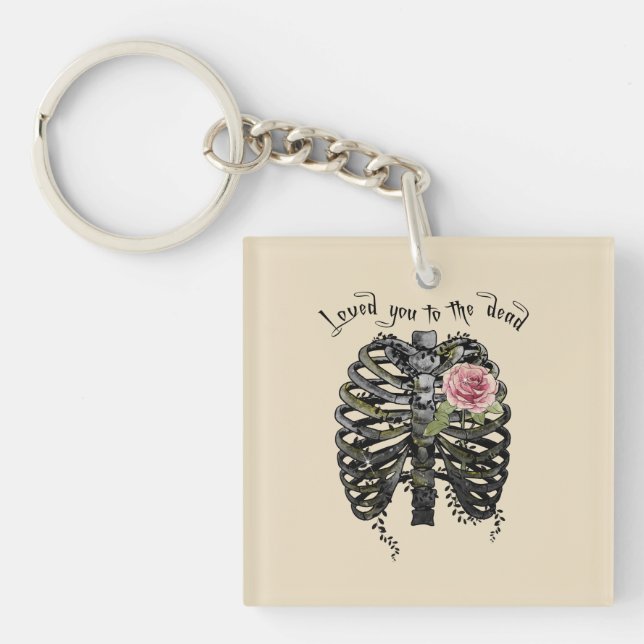 Porte-clefs Loved You to Dead - Cage de côtes gothiques (Devant)