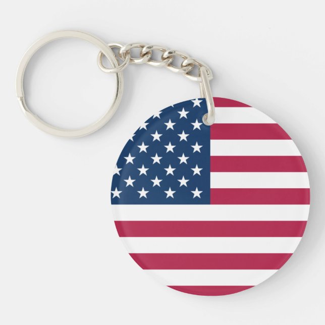 Porte-clefs Lovely American Hero Patriotic USA Flag Keychain (Devant)
